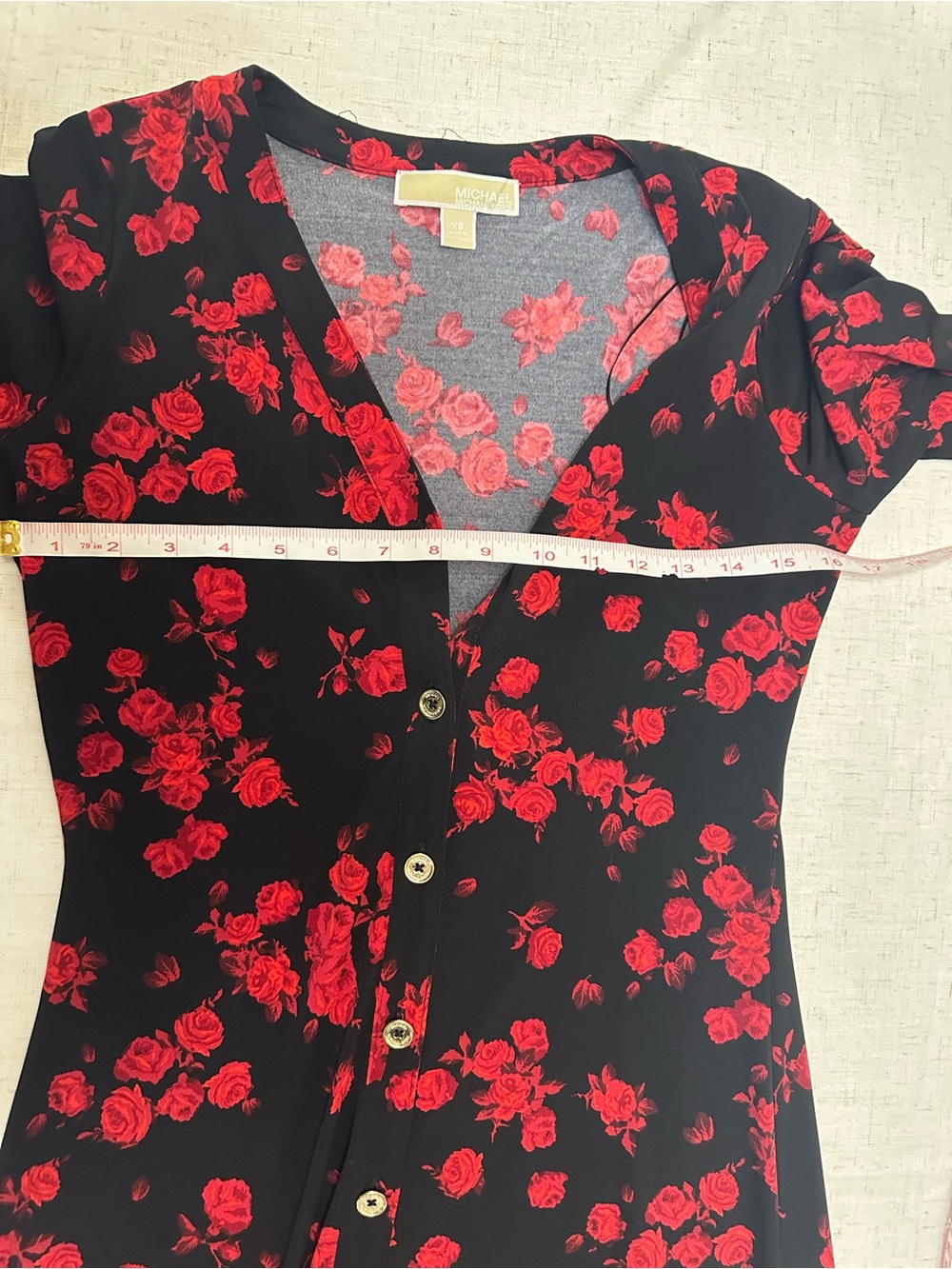 Michael Kors Women’s Button-Down Rose Floral Midi Dress – Size XS - Picture 6 of 11